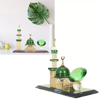 Dome Mosque Ornament Crystal Muslim Building Figurine Miniature Decoration YEK • $41.28