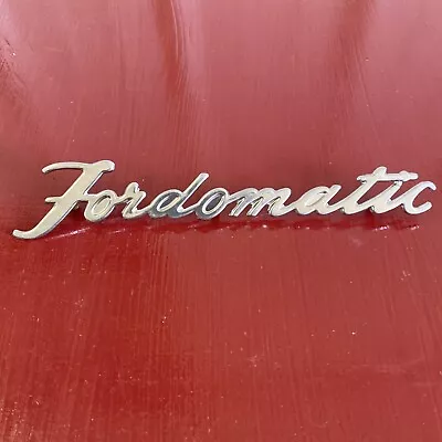 1950 's FORDOMATIC STAINLESS SCRIPT TRUNK DECKLID EMBLEM 1952 BA-7042528 NOS • $39.99