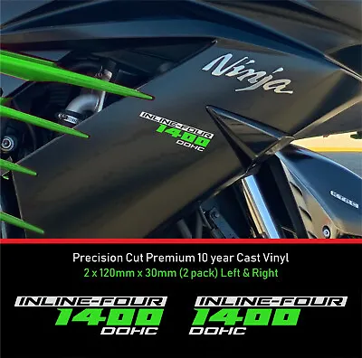 INLINE FOUR 1400 Fairing Decal Sticker Premium10year Vinyl KAWASAKI ZZR ZX14 • £5.99