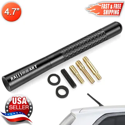 RalliArt Carbon Fiber 4.7  Inch Short Antenna For Mitsubishi Ralli Art - USA • $11.87