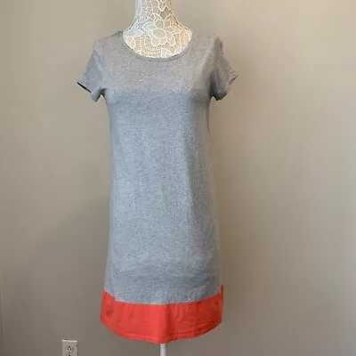 Boden T-shirt Dress Gray Orange Colorblock Short Sleeve Crewneck Size 8A • $15.99