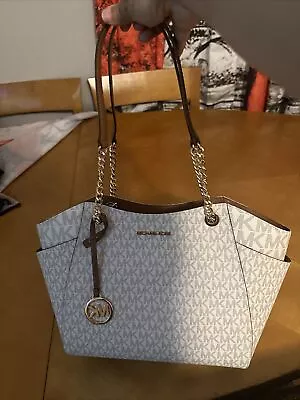 Michael Kors Signature Jet Set Travel Large Chain Tote Shoulder Bag • $150