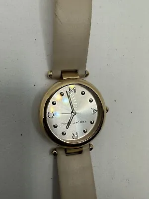 Marc Jacobs Women MJ1464 Rose Gold Tone Watch Leather Band 34mm • $45