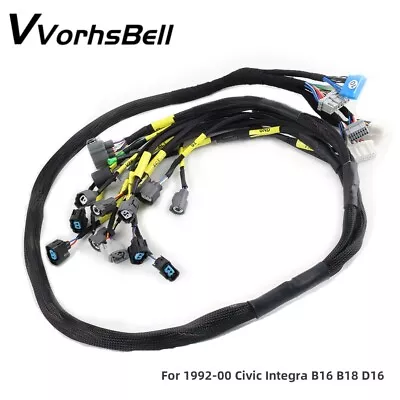 For 92-00 Civic Integra B16 B18 D16 OBD2 D & B-series Tucked Engine Wire Harness • $105.99