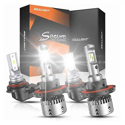 Combo H13 9008+9145 9140 H10 LED Headlight Lights Bulbs ‎Bright White 6000K 4pcs • $31.99