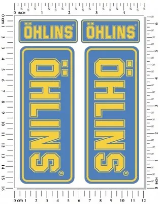 Ohlins Fork Shock Stickers Set Aprilia Ducati Kawasaki Graphics Laminated Decals • £6.89