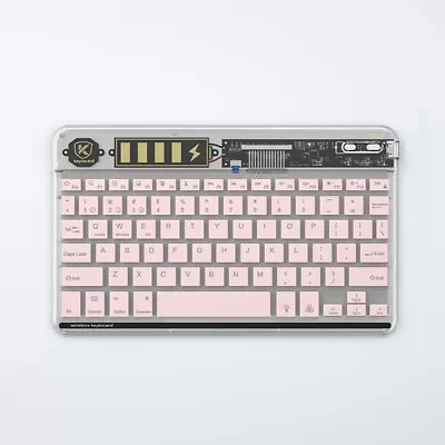 Bluetooth Keyboard Rechargeable Mute Ultrathin Transparent Shell For PC Ipad Mac • $42.55