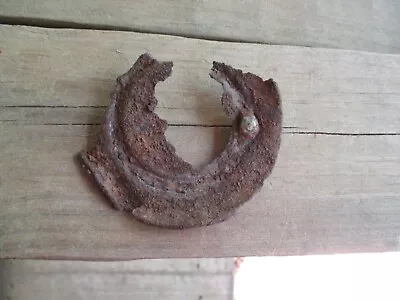 Civil War Ration Can Lid W/roundball/pistol Bullet Embedded Dug Relic - Atlanta • $2