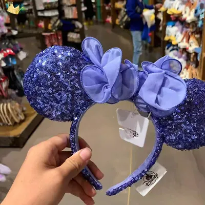 US Disney Parks French Lavender Lilac Purple Flower Minnie Mouse Ears Headband • $16.55