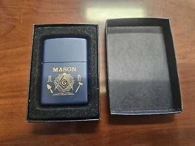 Very Rare 1999 Mason Zippo Royal Blue Matte Lighter Brand New Orange Sealed • $65