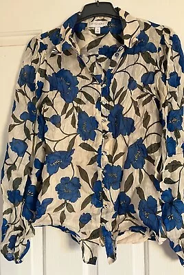 Witchery Blouse Size 10 Floral Blouse Long Sleeves Absolutely Stunning Like New • $60