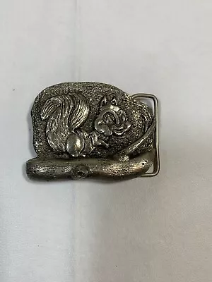 Vintage 1975 Squirrel Metal Silver MM Limited Belt Buckle ~Limited Edition • $16.96