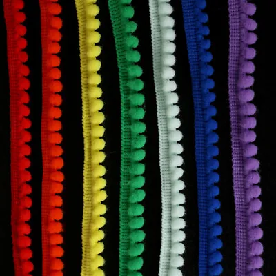 £1.29 • Buy 1 Meter Pom Pom Lace Trim Ball 5mm MINI Pompom Fringe Ribbon Sewing Lace