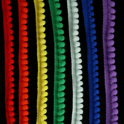 £1.29 • Buy 1 Meter Pom Pom Lace Trim Ball 5mm MINI Pompom Fringe Ribbon Sewing Lace