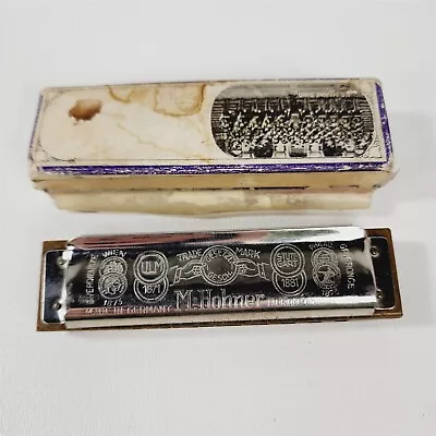 Vintage M. Hohner Marine Band Harmonica W/ Box - A440 Key Of G Made In Germany • $24.95