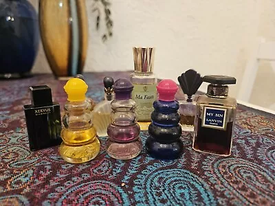 9 Vintage Designer Mini Sample Travel Perfume Bottles Assorted Brands Lot USED • $11.99