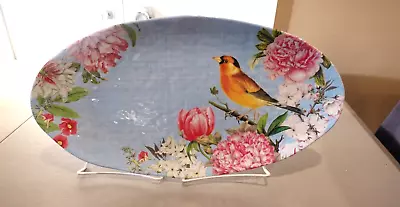 MICHEL Design Works Serving Platter  Size 19 L X 10 W - Goldfinch In A Garden • $23