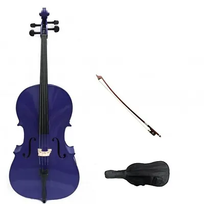 Purple CelloBagBow2 Sets StringsBridgeRosin 4/4 3/4 1/2 1/4 1/8 1/10 1/16 • $359.99