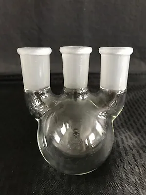 Q-GLASS 300mL 3-Neck Glass Vertical 24/40 Joints Round Bottom Flask • $33.74