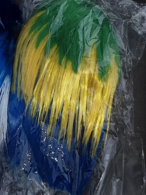 $5.95 • Buy Trolls Green Yellow Mohawk Adult Wig 😂🤣😭🃏 Bag409