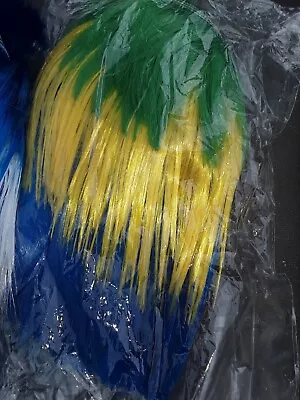 Trolls Green Yellow Mohawk Adult Wig 😂🤣😭🃏 Bag409 • $6.38