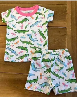 Magnolia Baby 9/12 Month Baby Girl Pajama Shorts Set Pink -Alligator-Nwot  • $27