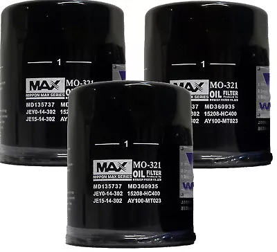 Nippon Max Pack Of 3 Oil Filters Z411 WZ411NM-3   • $37.49