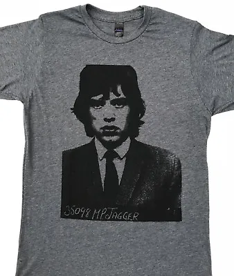 Mick Jagger Mugshot Tee $25 Adult Size S-3xl Free Ship Rock Outlaw New T-shirt • $25