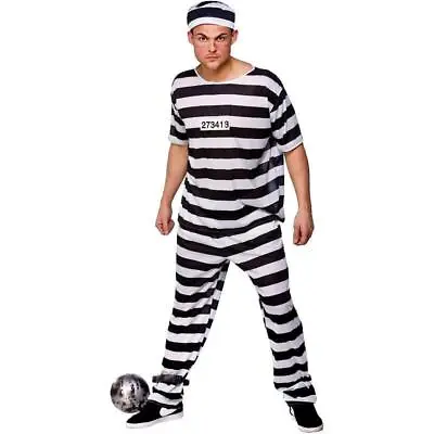 Wicked Costumes Prison Break Convict Men's Fancy Dress Costume • £13.99