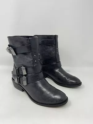 B Makowsky Faith Taupe Leather Buckle Ankle Boots Size: 6.5M • $35