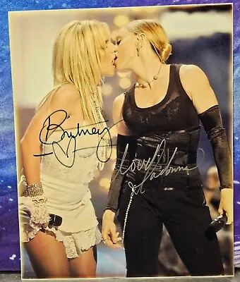 Britney Spears ~ Madonna THE KISS Signed Autograph Photo With Coa • $189.99