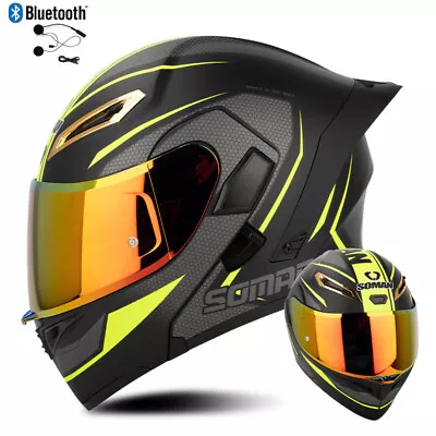 DOT Flip Up Motorcycle Helmets Bluetooth Off Road Motorbike FULL FACE Helmets • $122.66