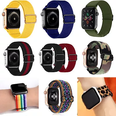 Nylon Woven Fabric Elastics Watch Band Strap For Fitbit Sense/Versa 4/3/2/1/Lite • £5.39