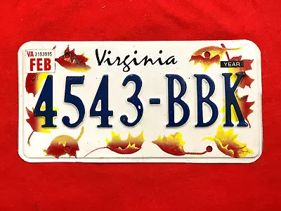 Virginia License Plate 4543-BBK .... Expired / Crafts / Collect / Specialty • $6.95