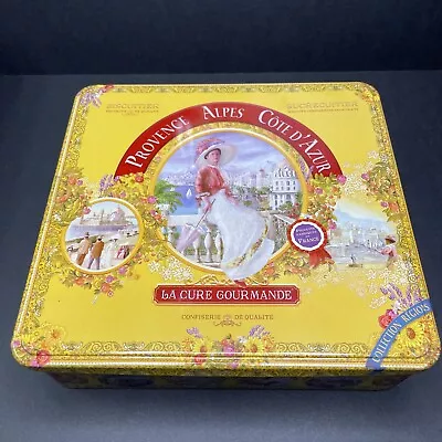 Vintage Provence Alpes Cote D'Azur Fancy Cookie Tin Box Product Of France • $24.99