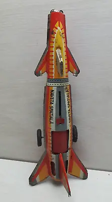 Vintage Tin Toy NAVETA SPATIALA ROCKET - AGATEX - ROMANIA LEI 45 NI 34584-79. 79 • $199