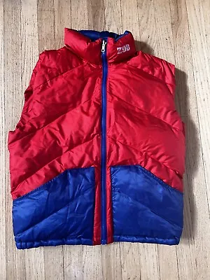 North Face Extreme Down Puffer Vest - Mens Med Red/Blue Vintage 2000s USA Made • $65