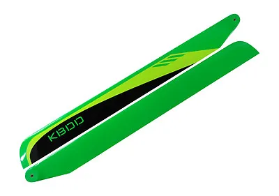 KBDD 600mm FBL Black / Lime / Yellow Carbon Fiber Main Rotor Blades - Trex 600 • $79.99