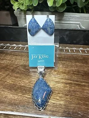 Mine Finds By Jay King Sodalite Sterling Silver Pendant & Earrings Set • $119