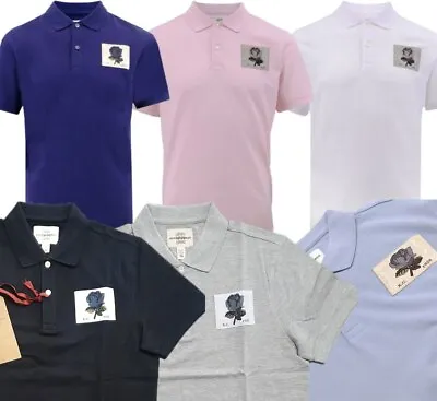 £43.99 • Buy Kent & Curwen Mens Designer Rose Chest Patch Polo Shirt T-Shirt T David Beckham