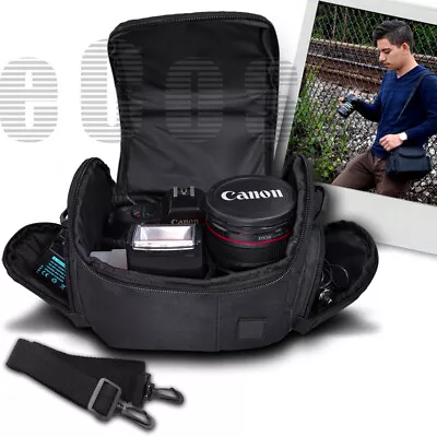 Digital Camera Carrying Bag Case For Canon EOS Rebel T6i T6s T7 T7i 750D 760D • $12.49