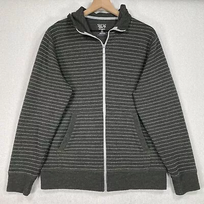 Mountain Hardwear Sweater M L/S Full Zip Striped Hooded Wool Blend Outdoor • $35.99