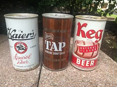 Vintage Kaier's Storz & Keg Pull Tab Beer Cans.....Lot Of 3 • $22.90