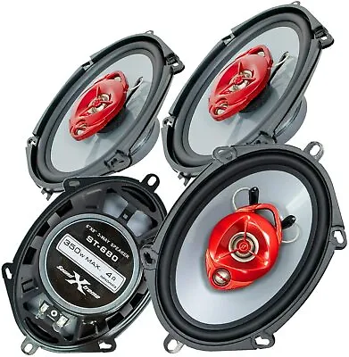 4x Soundxtreme  5x7  6x8  3-Way 700W Total Power Coaxial Car Speakers 1400w X4 • $56.99