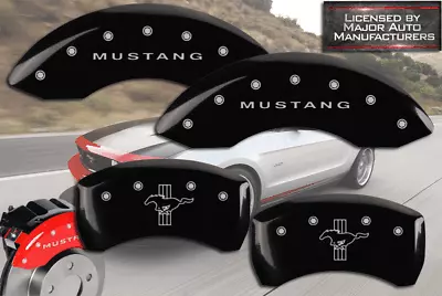 2005-2009 Ford Mustang Pony Base GT Front Rear BLK MGP Brake Disc Caliper Covers • $289