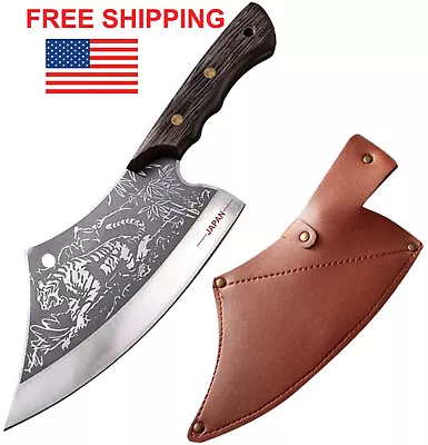 Meat Cleaver Butcher Knife Heavy Duty Bone Chopper Cutting Forged Knife Tiger • $29.90