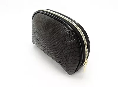 Cosmetic Travel Bag Zippered Faux Reptile Rounded Top # TC-177 • $6.95