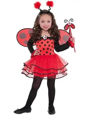 Child Ladybird Ballerina Bug Tutu Costume Kids Girls Fancy Dress Outfit Age 3-6 • £15.99
