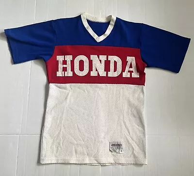 Vintage HONDA Hondaline Motocross Dirt Bike Jersey Size S Small USA Made 1970s • $149