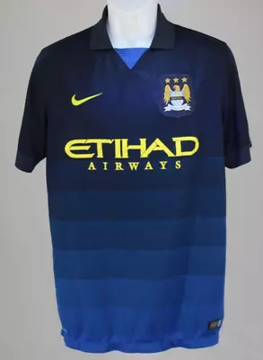 MANCHESTER CITY Jersey CLUB SIZE Medium NIKE Season 2014-2015 T • $59.99